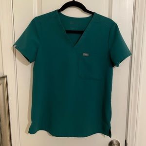 Figs XS Catarina Top - Hunter Green